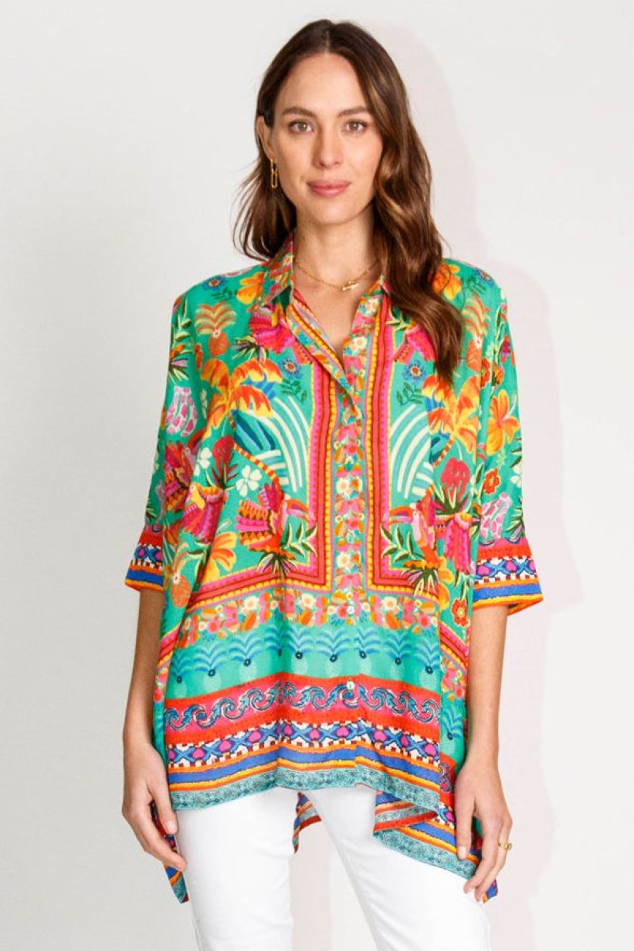 Shop LulaLife | Lulasoul Brasilia Kaftan Shirt Sea