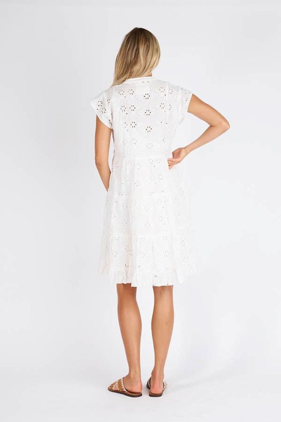 Shop LulaLife | Lulalife Finley Tiered Dress White