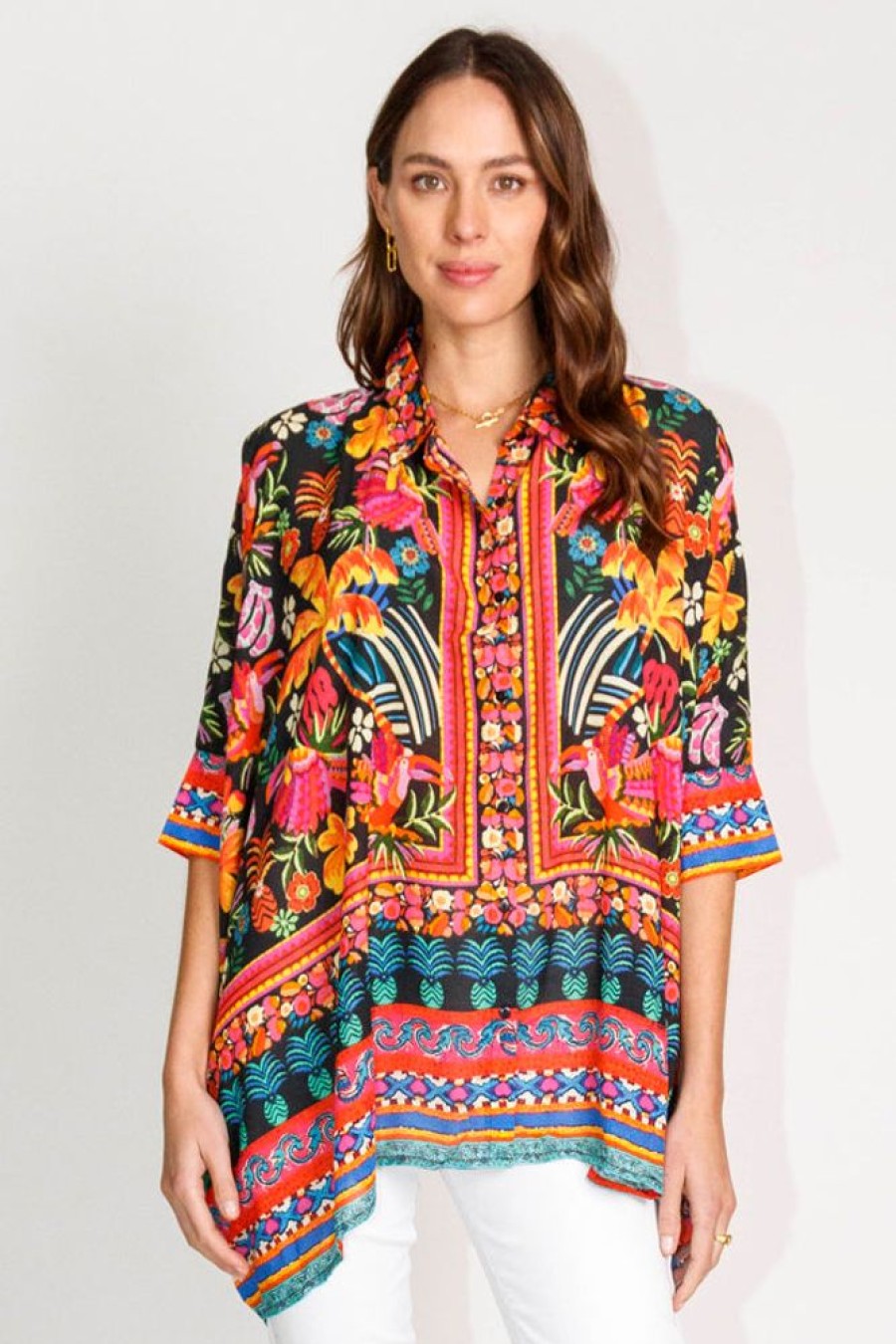 Shop LulaLife | Lulasoul Brasilia Kaftan Shirt Black