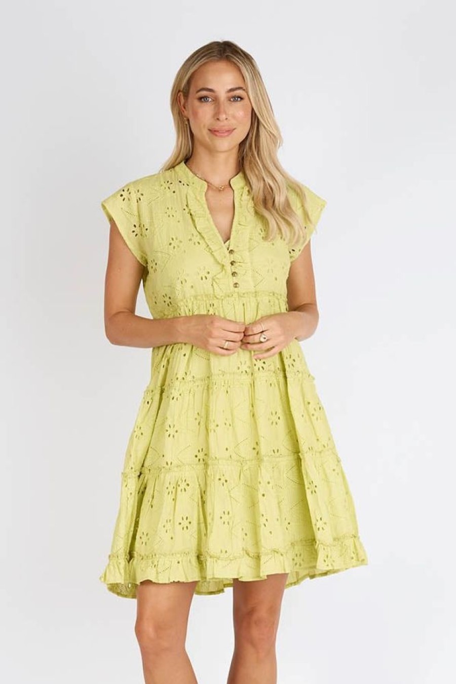 Shop LulaLife | Lulalife Finley Tiered Dress Citrus