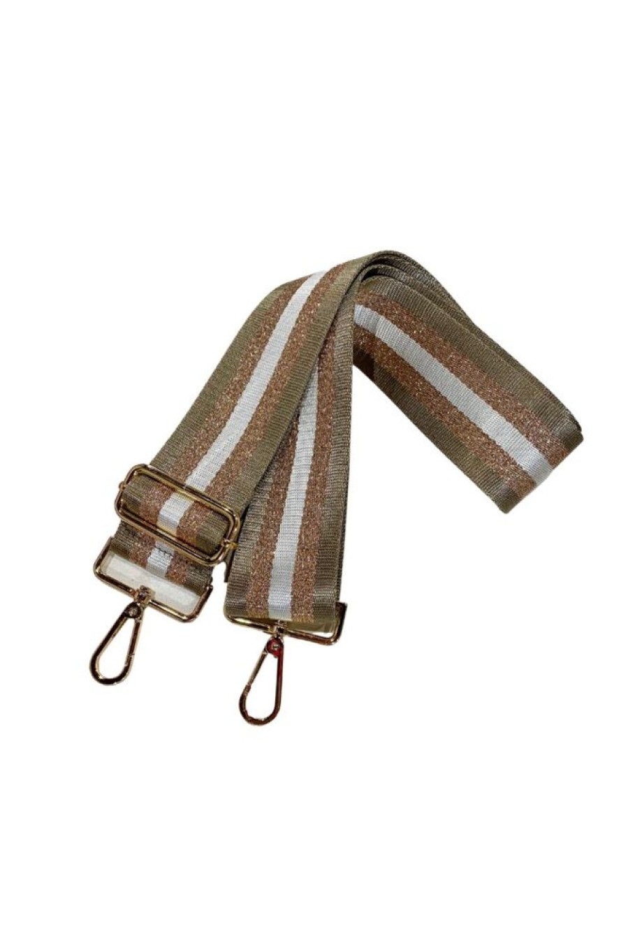 Accessories LulaLife | Stripe Khaki Bag Strap